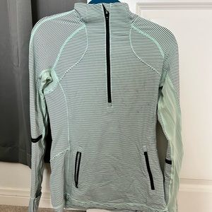 Lululemon mint striped zip up | size 8